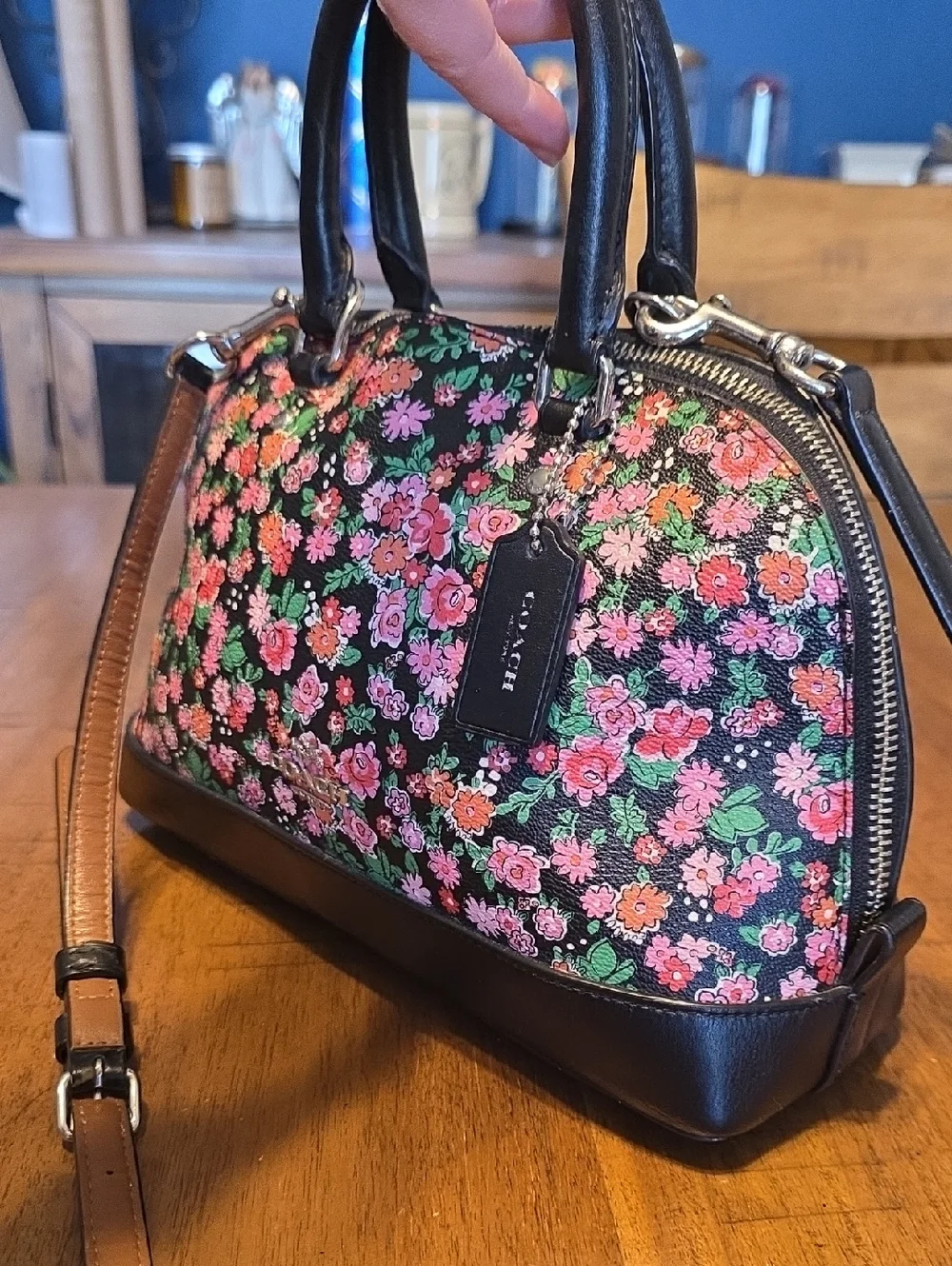 Coach Posey Cluster Floral Print Coated Canvas Sierra Satchel